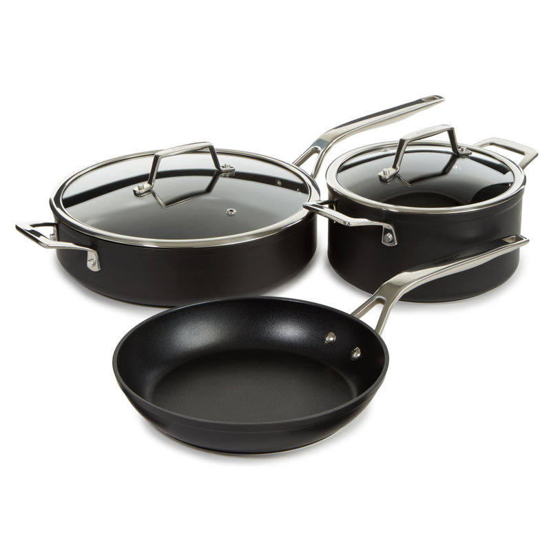 Ensemble de batterie de cuisine anti-adhésive avec couvercle en verre 5 pièces BergHOFF Essentials