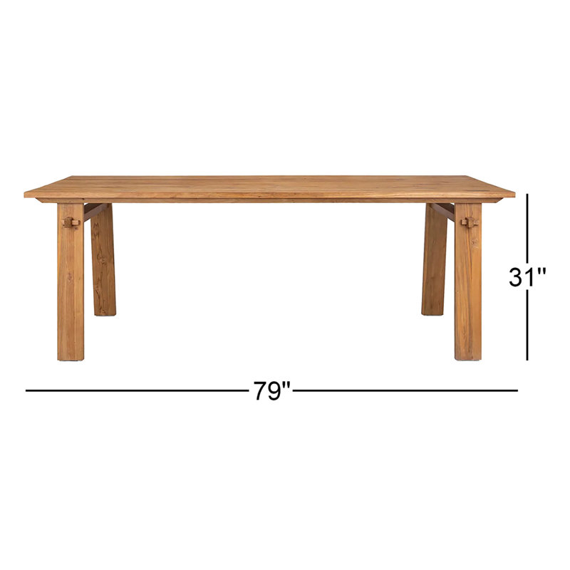 Aires Teak Solid Wood Dining Table