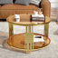 Table basse en verre avec tablette