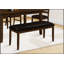 Banc, rectangulaire 48 po, salle à manger, vestibule, couloir, cuisine, rembourré, bois, bois massif, aspect cuir, transitionnel