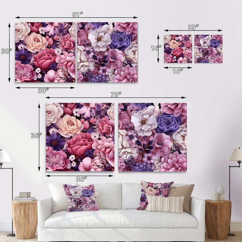 Hafer - Ensemble de 2 art mural en verre acrylique, H 16 po x l 33 po