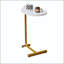 Ensemble de 2 tables d'appoint blanches en forme de C