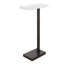 Table d'appoint en fer foncé foncé avec plateau rectangulaire en marbre blanc H 24 po x P 6 po x l 12 po