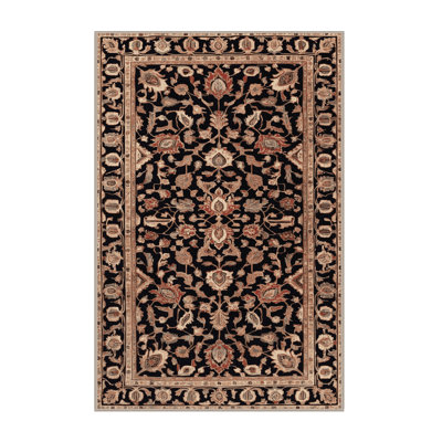 Machine Washable Persian Brown Area Rug