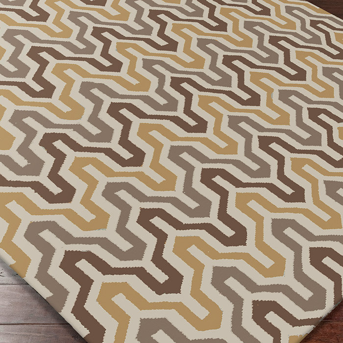 Robby Flatweave Wool Chevron Indoor Rug, Rectangle 3'6" x 5'6"