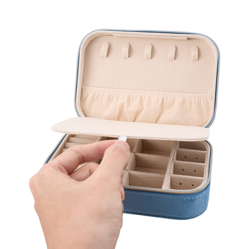 Jewellery Box + Dividers, Blue