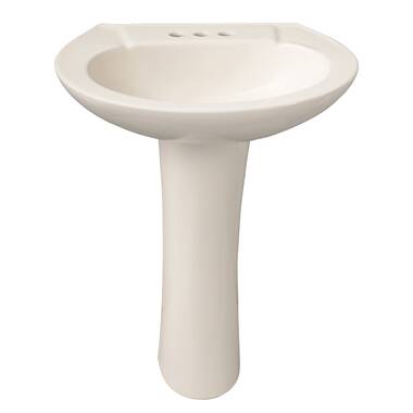 Barclay 3-664WH Sussex 660 China Pedestal Lavatory with 4 Centerset White