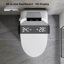 Toilette intelligente avec bidet intégré, bidet et lavage arrière, chasse d'eau automatique et occultante, siège confort allongé avec séchoir à air, capteur de pied et télécommande