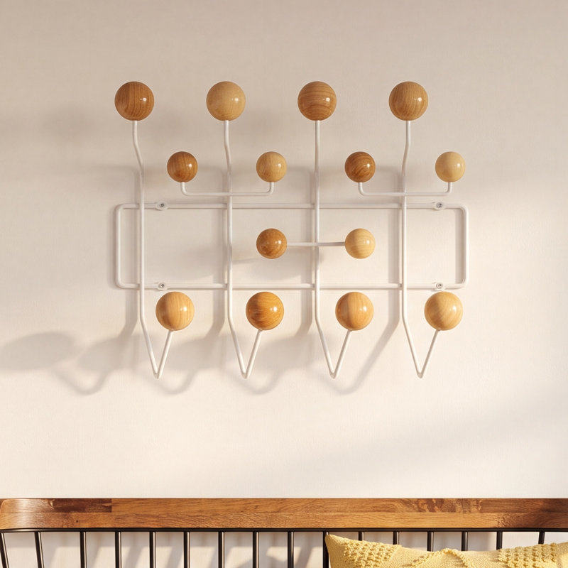 Joyelle Bubble Coat Rack, Natural/White