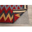 Tapis de couloir en laine rouge/jaune à chevrons fait à la main KilimTapis décoratif