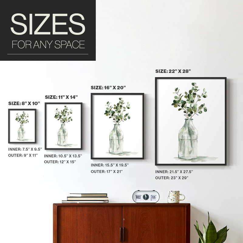 Botanical Arrangement II, reproduction encadrée - bois massif, Noir, H 28 po x l 22 po