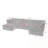 U-Shaped Modular Sectional Sofa with Wave-Shaped Armrest and Movable Ottoman-1191565659