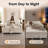 55" Convertible Sofa Bed with USB Ports & Adjustable Backrest,Floding Pull Out Couch-869537784