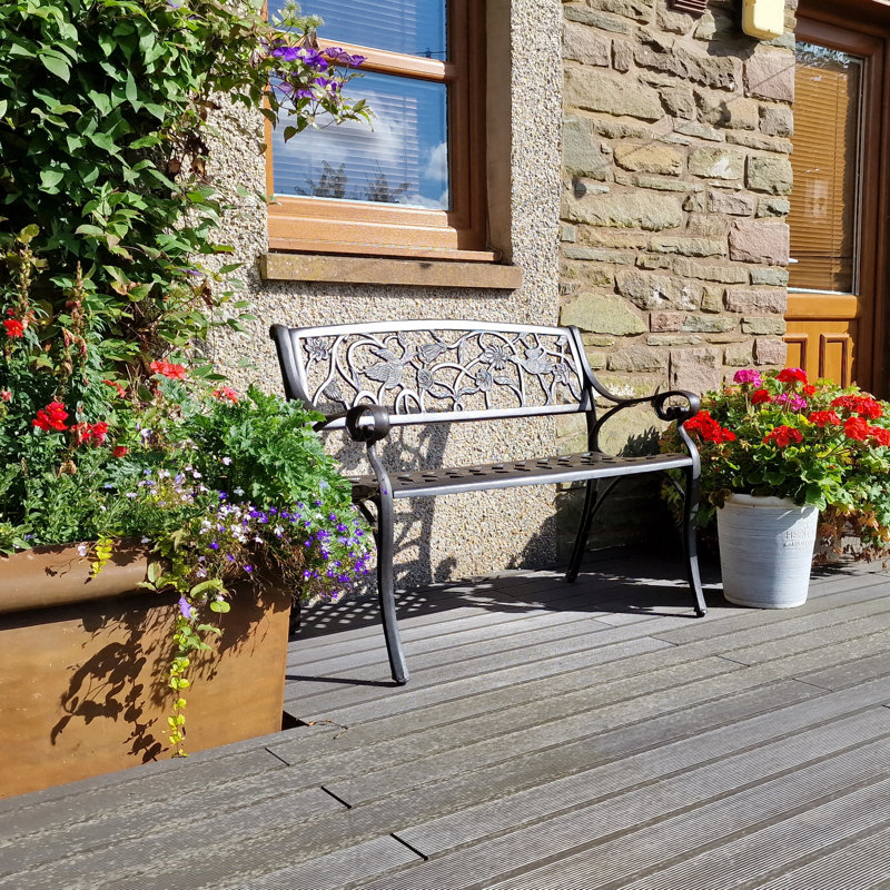 Greta Powder Coated Aluminum Outdoor Bench