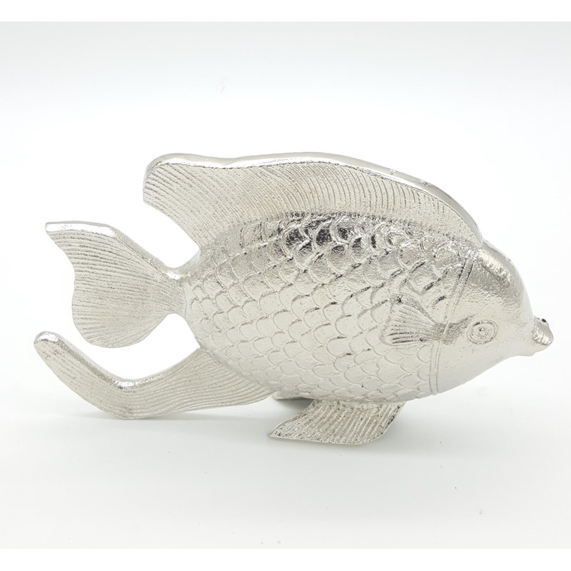 Kahoka Decor Silver Fish Figurine Object