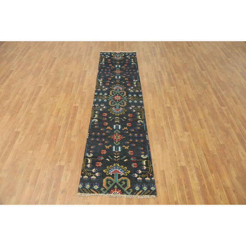 Handmade Traditional Ziegler Wool Runner Rug 2x10