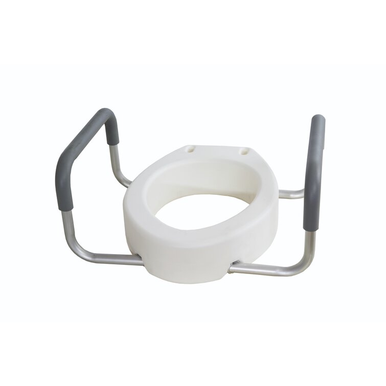 Essential Bath Safety Toilet Seat Riser, Padded, 2 Inch Thick