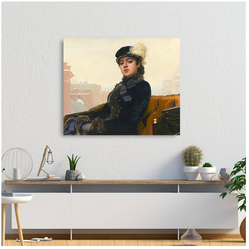 Reproduction d'art classique, reproduction d'art numérique sur toile, 45 x 36 x 1,5 po, Kramsky