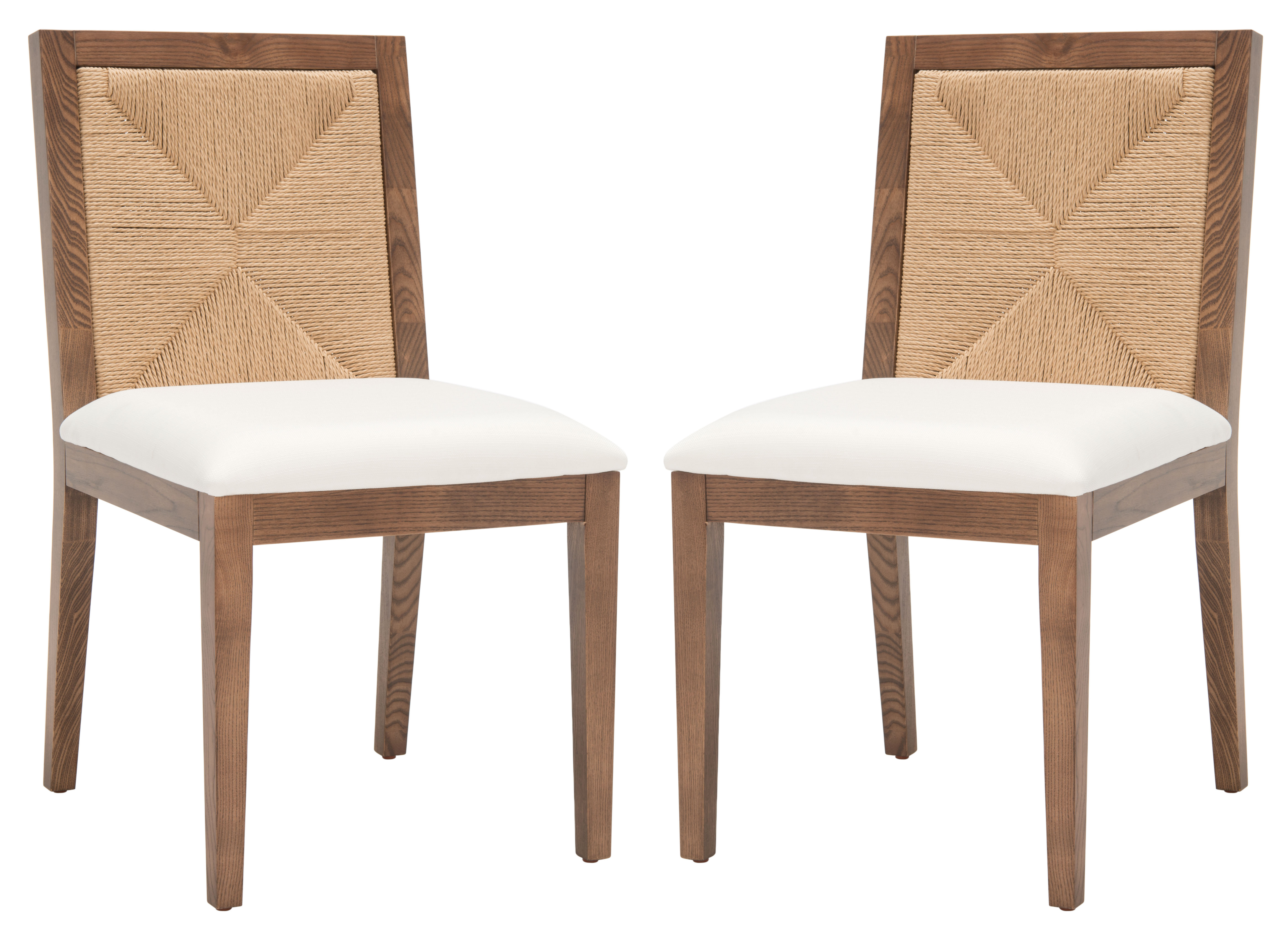 Hudgins Linen Side Chair (Set of 2) Birch Lane Frame Color: Walnut