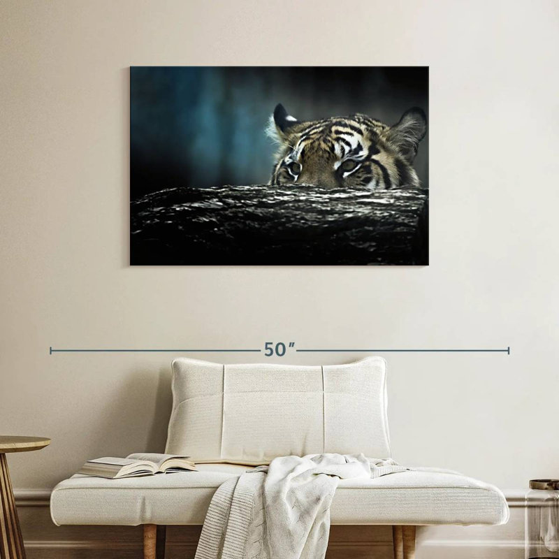 Chasse au tigre Brampt, H 26 po x l 39 po