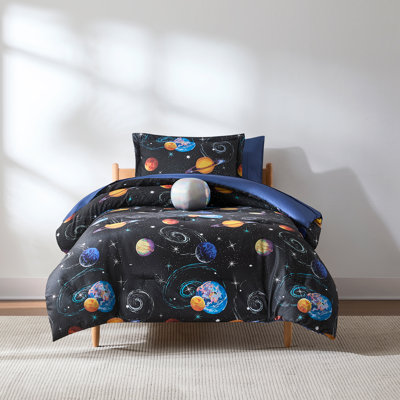 Mysterious Universe Black/Navy Comforter Set