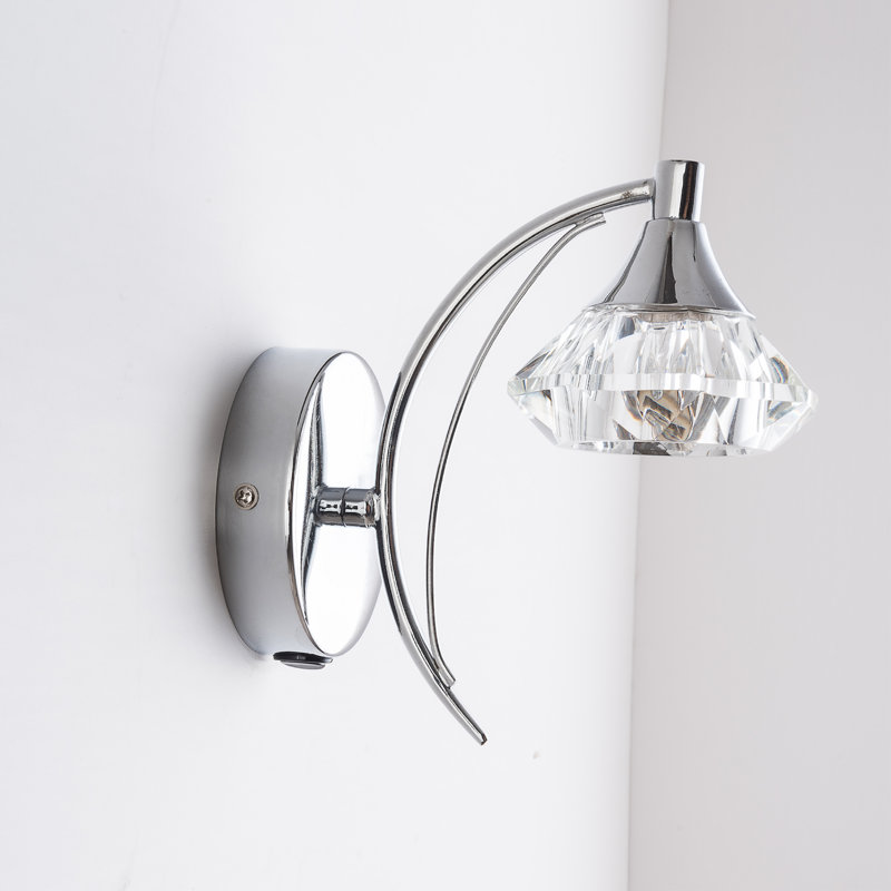 Rivale Armed Sconce, Polished Chrome
