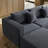 107" U/L Shape Cloud Modular Sectional Sofa with 2 Ottomans, Luxury Durable Corduroy Couch, Deep Seat Gray Compression Couches,No Assembly Required for Living Room-388418313