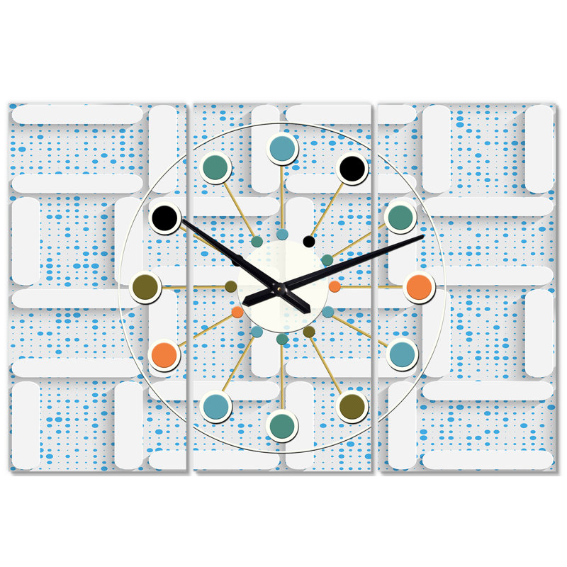 Horloge murale surdimensionnée 3d i Mid-Century
