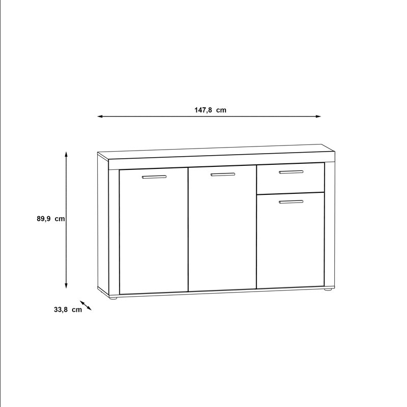 Rahjae 147.8cm Sideboard
