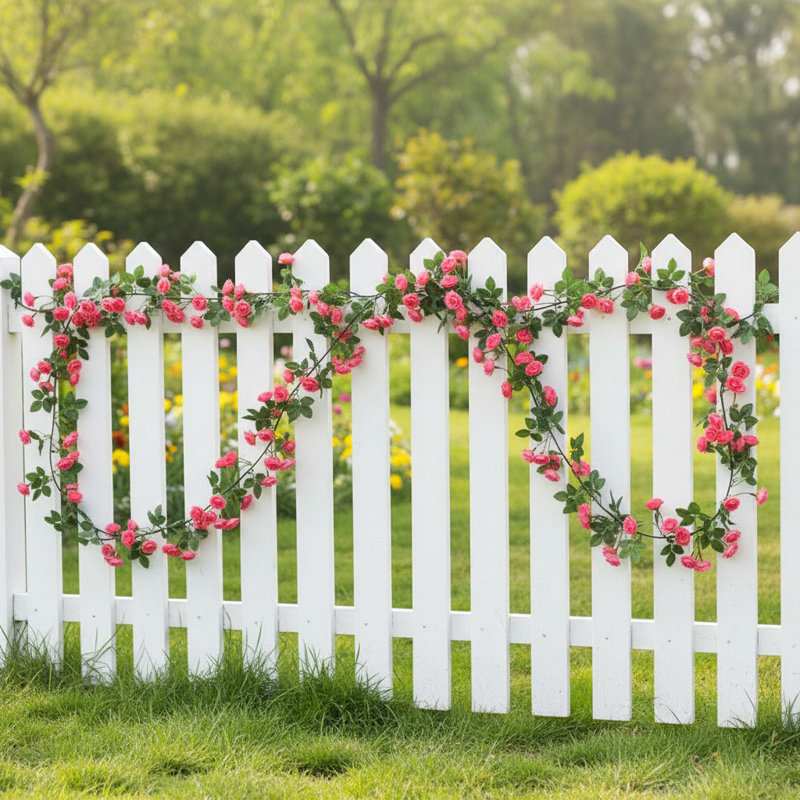 69 pièces de fleurs de vigne artificielles roses - Guirlande de bricolage en plastique pour la maison de mariage, Crème