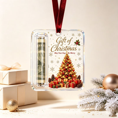 Décorations de sapin de Noël, ornement suspendu en acrylique pour sapin de Noël, décorations de Noël pour la maison et l'intérieur, porte-monnaie de Noël personnalisés