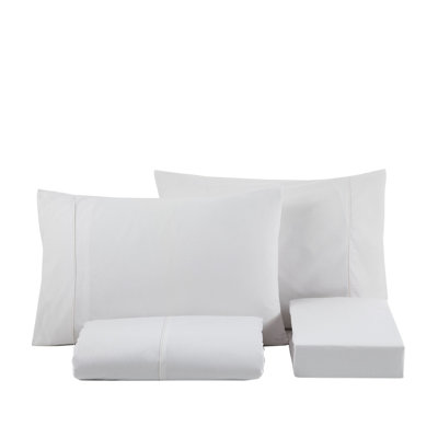 Ranforce Cotton Solid Bed Sheet Set