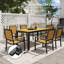 Rectangular 7 - Piece 6 - People 85Cm L Outdoor Table Set-1948417069
