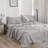 Linen Cotton Flat Sheet(Grey,Full)-127119705-127119709