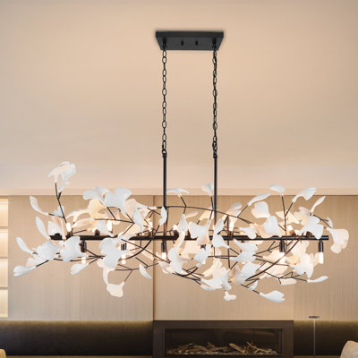 Luminaire pour îlot de cuisine avec 21 lumières et 21 branches