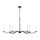 Chapman & Myers Wellen Dining Room Chandelier In Aged Iron Finish