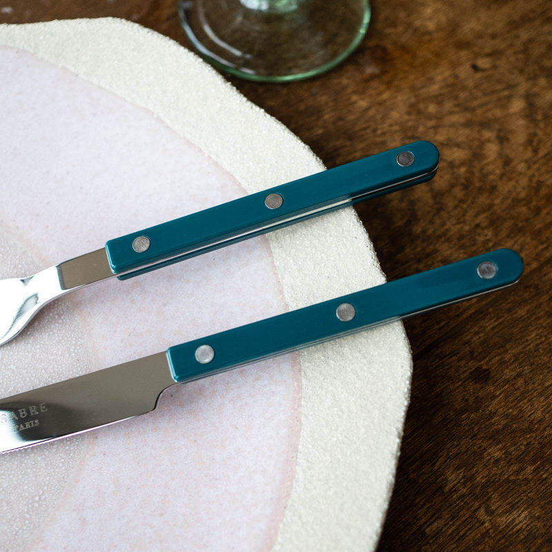Bistrot Solid Cake Server, Aquamarine