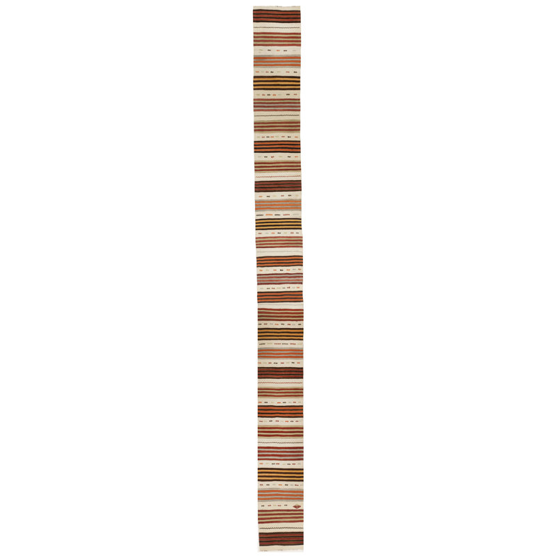 One-of-a-Kind 2' X 24' Flatweave Area Rug