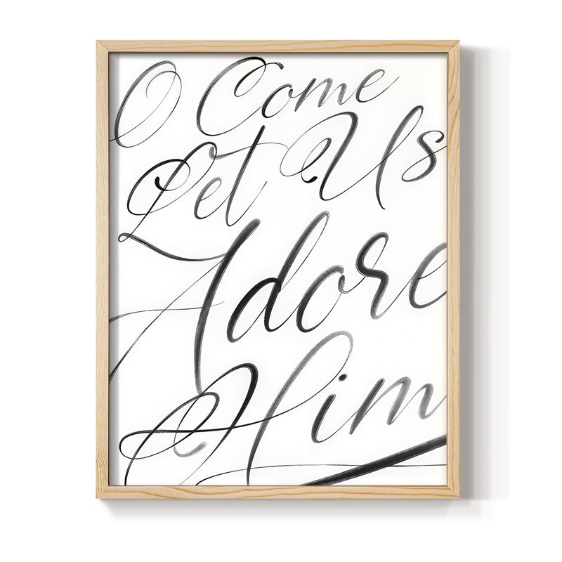 O'Come Framed Print - Solid Wood, Natural, 30" H x 24" W