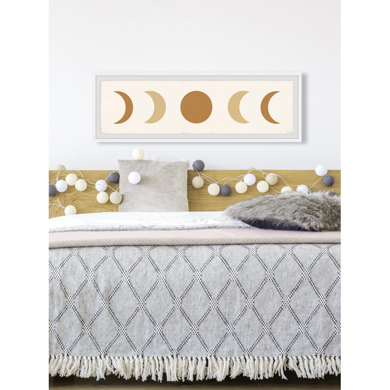 Reverse Lunar Cycles - Single Picture Frame Painting, 25cm H x 76cm W x 3.81cm D