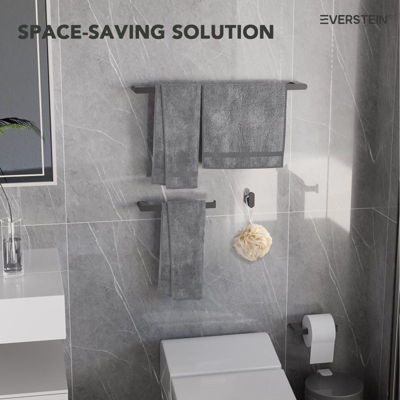 4 - Piece Bathroom Hardware Set, Matte Black