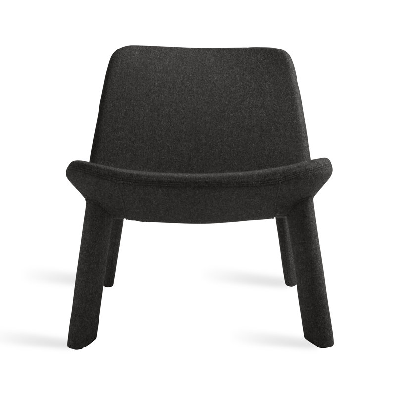 Neat Upholstered Accent Chair, Vesper Charcoal Wool