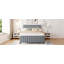 Lit plateforme double en velours avec lit gigogne-914876402