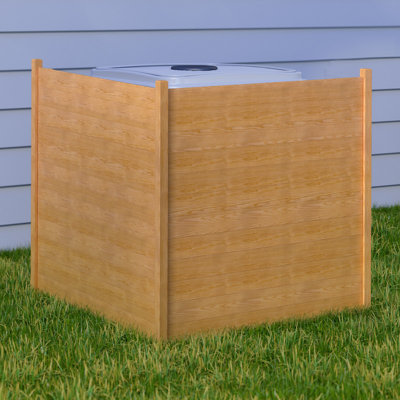 Outdoor Privacy Screen, Air Conditioner Trash, Wood Fence 2 Panels by ShangQuan WuLiu