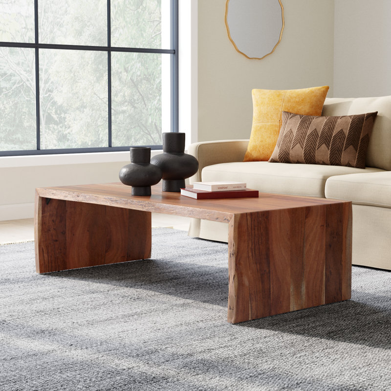 Matthews Solid Wood Solid Coffee Table, Brown