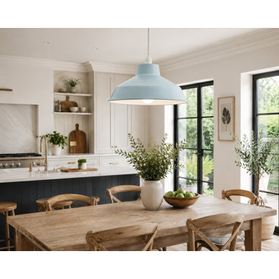 12 cm H Dome Pendant Shade ( Screw On ) in Blue