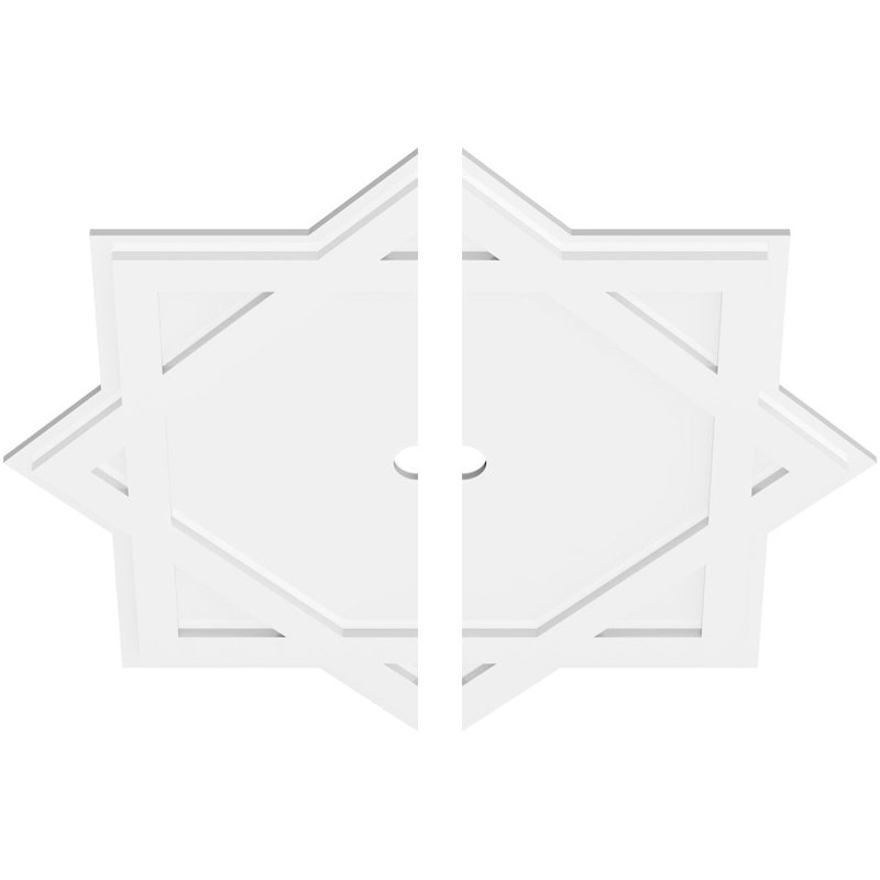 Médaillon de plafond contemporain en PVC de qualité architecturale Axel 34 po x P 2 po x P 18 3/4 po x P 1 po Axel