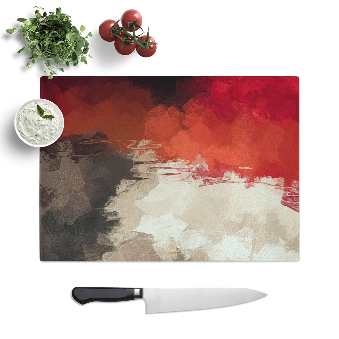 Tempered Glass World of Memories in Abstract Chopping Board