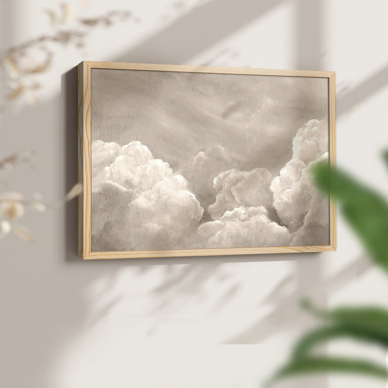 Painted Clouds II - Reproduction encadrée - Restickable, H 8 po x l 10 po, Naturel