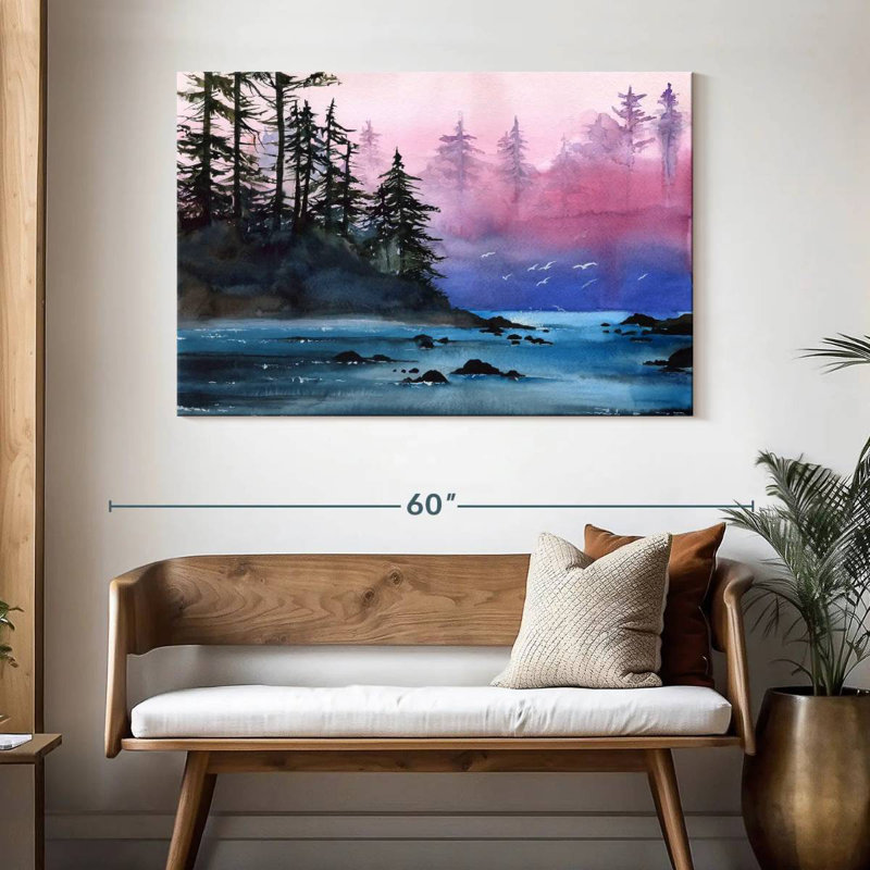 Alvord Misty Forest River, H 32 po x l 48 po